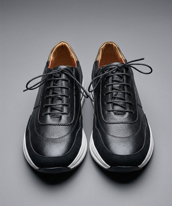 Leather Casual Sneakers Fw-0171 Black