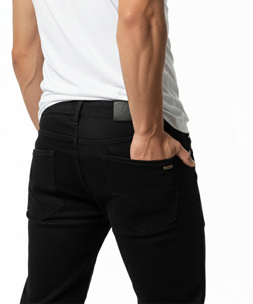 HR Clothing Men's Denim - Black JP-1892