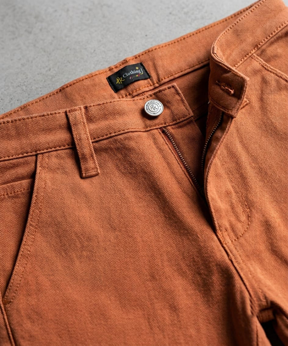 Kids Cotton Chino Pant - Bcp-0034 Rust
