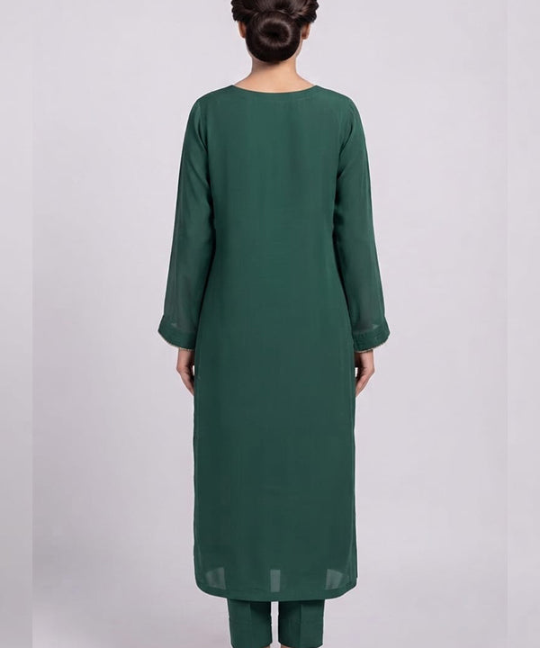 Women's Eastern Green Embroidered 2-Piece Suit 0006