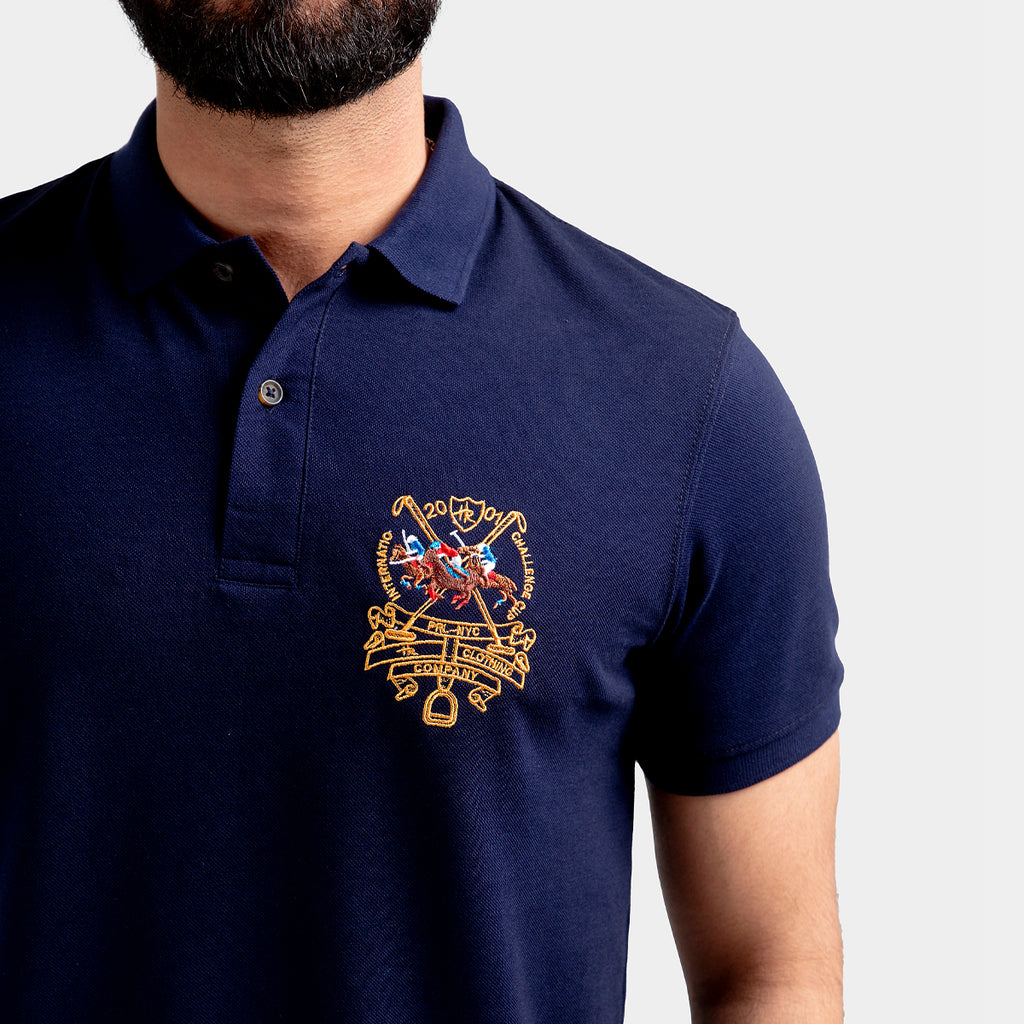 HR Clothing Men's Polo T-Shirt Navy B TSH-5546