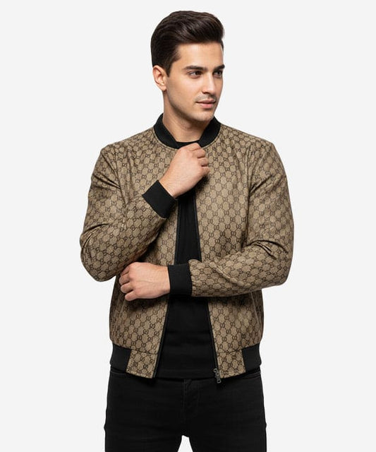 Men's Leather Jacket - Brown JK-0450