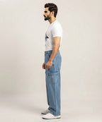 Men's Baggy Carpenter Denim- Jp-2244 Blue