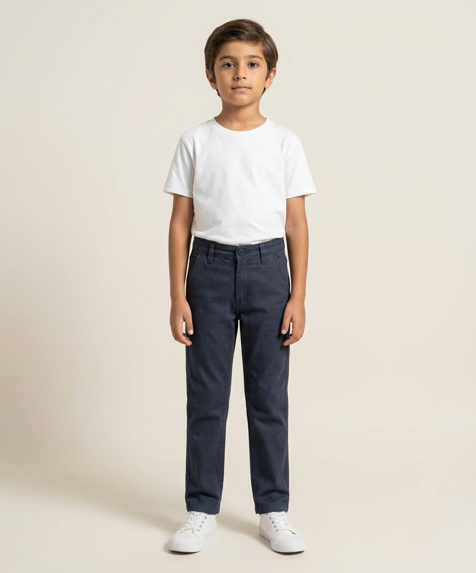 Kids Cotton Chino Pant - Bcp-0038 Navy