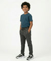 Kids Smart Baggy stretchable premium trouser Self Black Texture BLW-0136