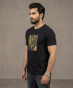 HR Clothing Men’s Printed T-Shirt – Black TSH-5734