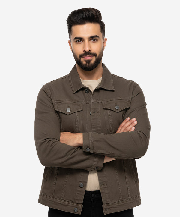 Men's Denim Jacket - Coffee JK-0363