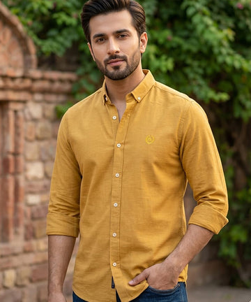 Men's Casual Shirt SHC-1681 YELLOW