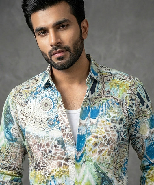 Men's Casual Shirt - Shc-1216 Multi Printed