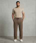 Men’s Smart Baggy Waffle Trouser– LWR-0711 Coffee
