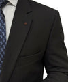 Formal Suit Stripes Gst-0120 Black