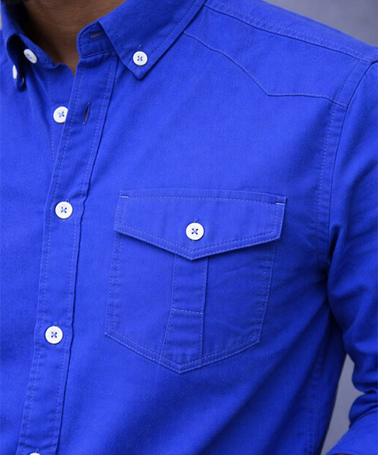 Men's Casual Shirt - Shc-1113 Blue