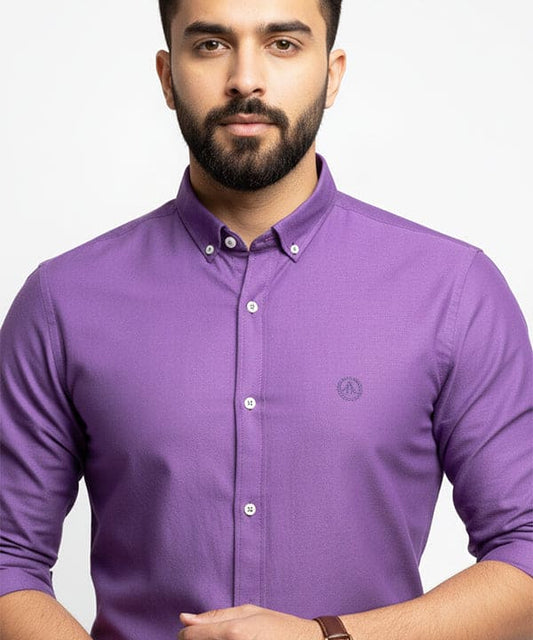 Men's Casual Shirt - Shc-1451 Purple