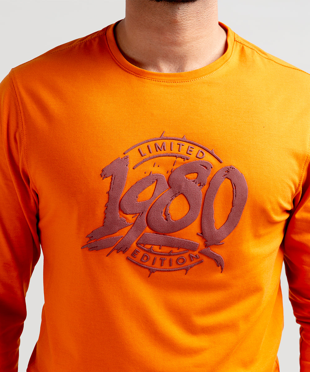 HR Clothing Men's Full Sleeves T-Shirt - Mustard