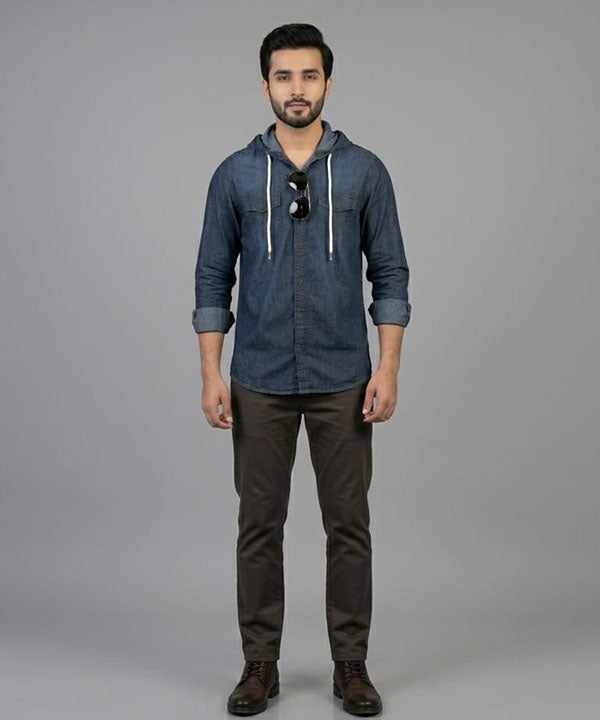 Men's Casual Shirt - Shc-1048 D-Navy