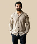 Men's Inter Lock Shirt Full-Sleeves - Beige Shc-3089 (ORG-H)