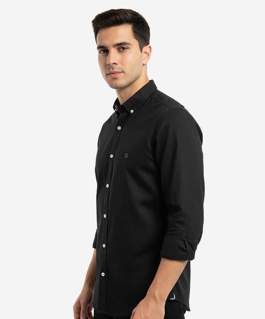 Men's Casual Textured Shirt - Shc-1692 Black