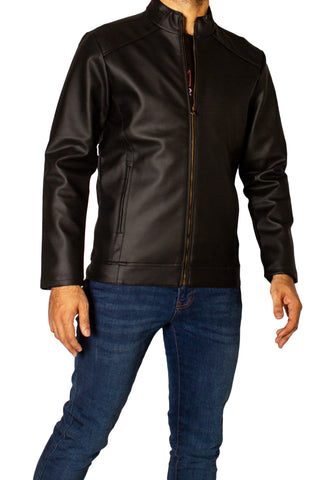 Men's Faux Leather Jacket Jk-0316 Black