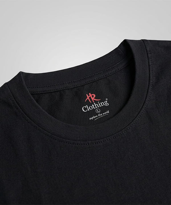 HR Clothing Men's Black Drop Shoulder T-Shirt - TSH-7208