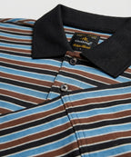 MEN'S T-SHIRT COLLAR MAROON STRIPE BASIC TSH-5916