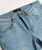 Men's Denim Straight Fit Jeans - Sky-Blue - JP-2260