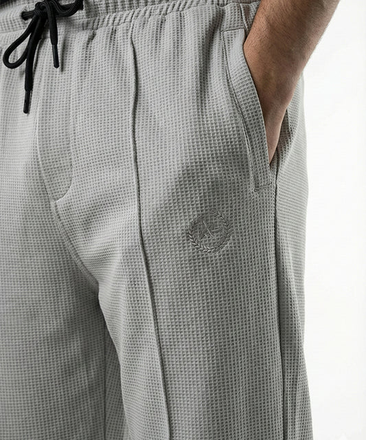 Men's Baggy Waffle French Trousers - Grey Lwr-0592