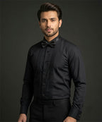 Men’s Tuxedo Black Dress Shirt - DSH-0150
