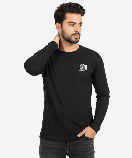 Men's Tee Full Sleeves - Black Tsh-5967