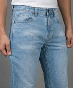 Men's Smart Baggy Denim - Ice Blue Jp-2097