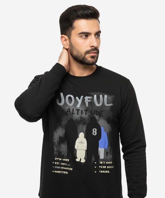 Men's Sweat Shirt - Black Tsh-5980