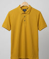 A|X Logo Self-Textured Polo T-Shirt TSH-7163 Mustard