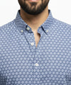 Men's Casual Shirt - Shc-1541 Printed Blue