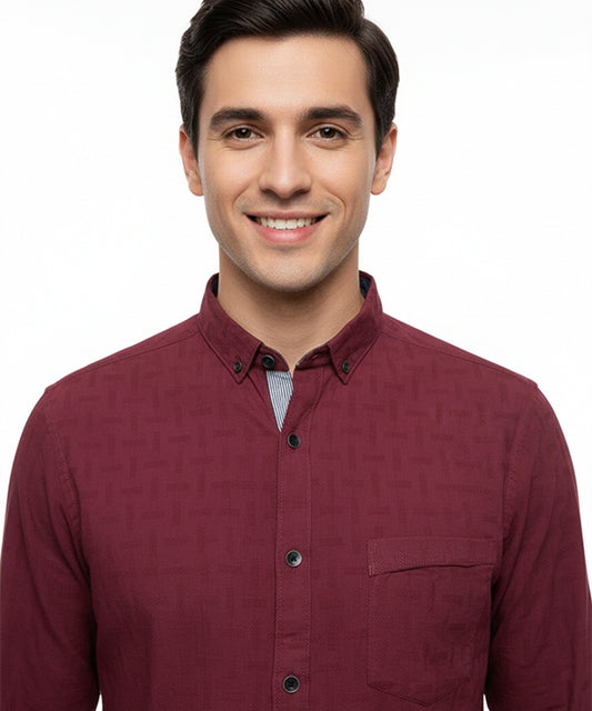 Men's Casual Shirt - Shc-1042 Persian Red