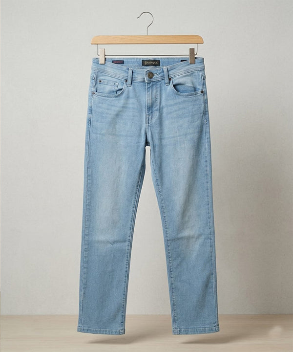 Men's Denim Straight Fit Jeans - Sky-Blue - JP-2262