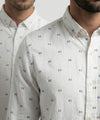 Men's Casual Shirt - Shc-1615 White Dotted