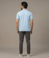 Premium Ribbed Collar Polo T-Shirt Sky TSH-7162
