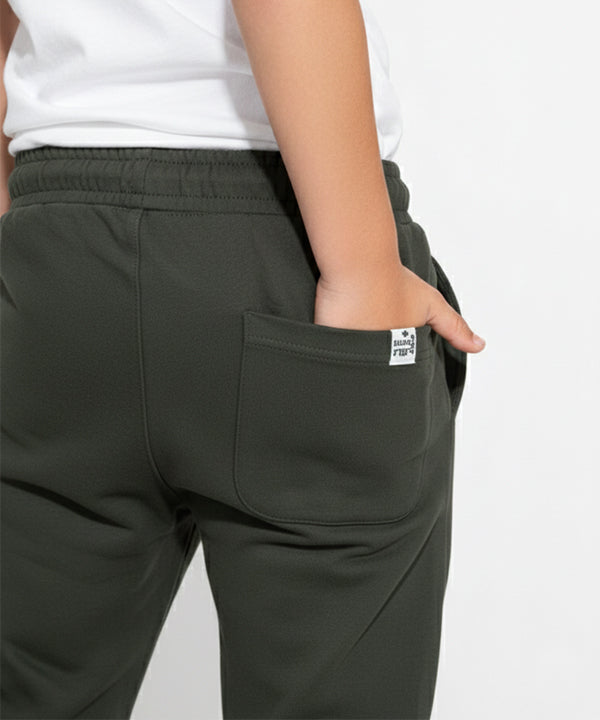 Kids Sports Trouser - D Green Blw-0128