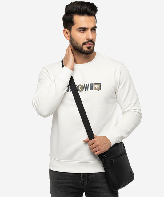 Men's Sweat Shirt - White Tsh-5976