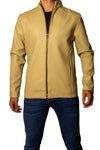 Men's Faux Leather Jacket Jk-0286 Dotted Beige