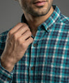 Men's Casual Shirt - Shc-1701 Ferozi Chk