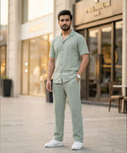 HR clothing Mens Thermal Co-Ord Set 3086/0706 -L-Green