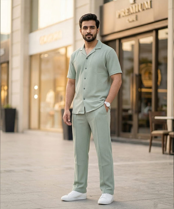 HR clothing Mens Thermal Co-Ord Set 3086/0706 -L-Green