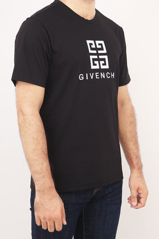 Crew Neck Printed Tee Tsh-5230 Black