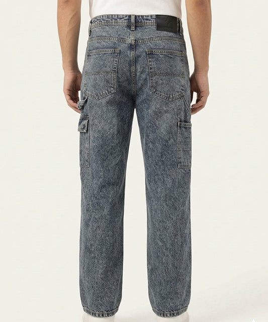 HR Clothing Men's Baggy Carpenter Denim - Jp-2207 NAVY