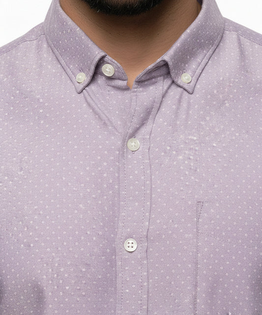 Men's Casual Shirt - Shc-1480 Dotted Durple