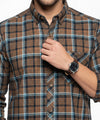 Men's Casual Shirt - Shc-1192 Brown Chk