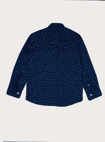 BOYS CASUAL SHIRT BSH-0072 PRINTED NAVY