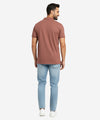 Men's T-Shirt Johnny Collar Maroon Tsh-5922