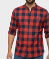 Men's Casual Shirt - Shc-1458 N-Red Chk