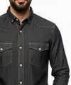 Men's Casual Shirt - Shc-1454 M-Black